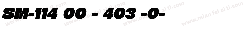 SM-114 00 - 403 -0字体转换